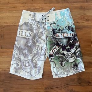 Ed Hardy Swim Trunks- Size 31